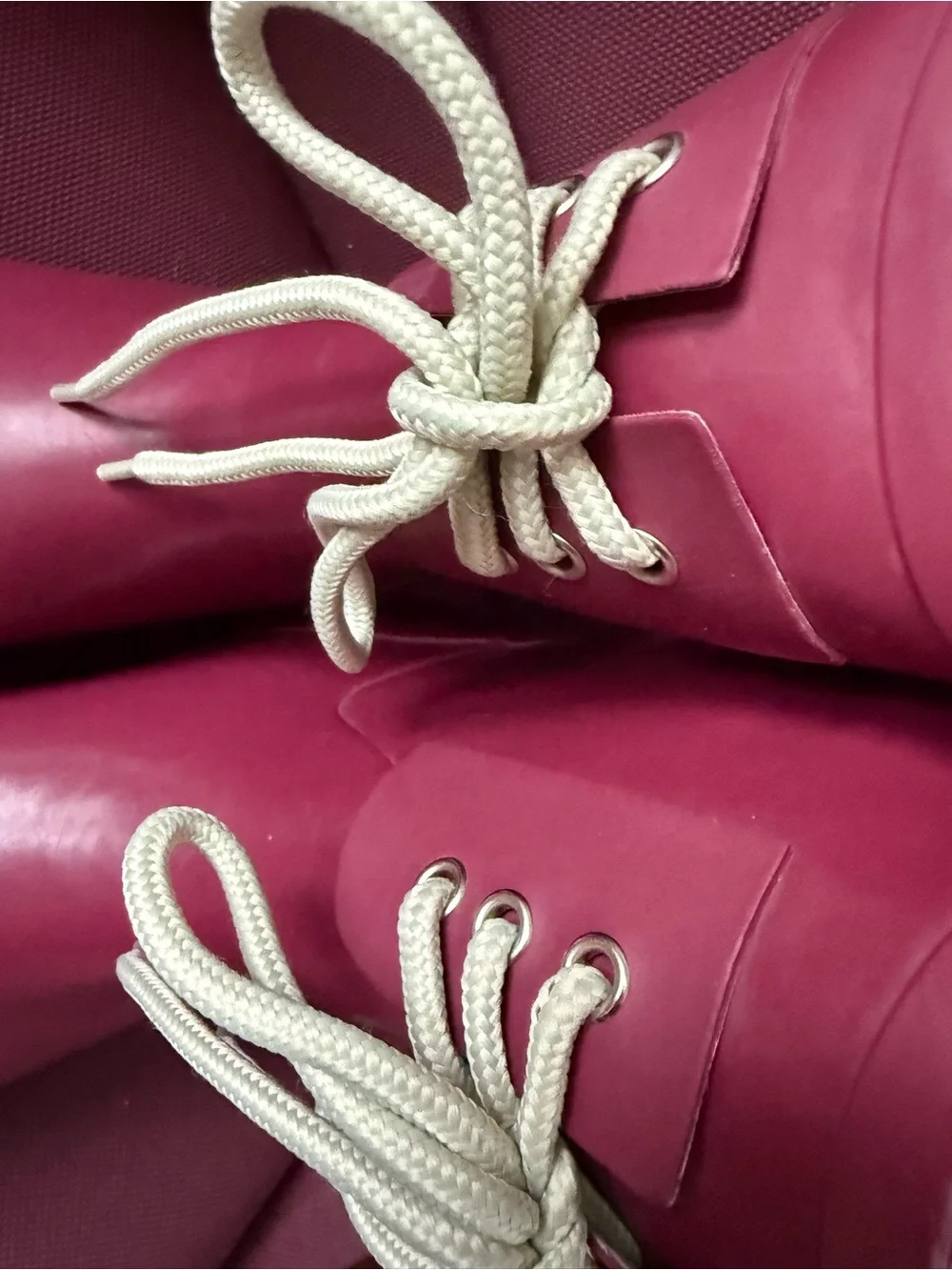 Nomad Pink Lace-Up Women's Rain Boots